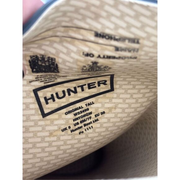 Hunter original tall rainboots navy blue size 7/8 - Picture 6 of 12
